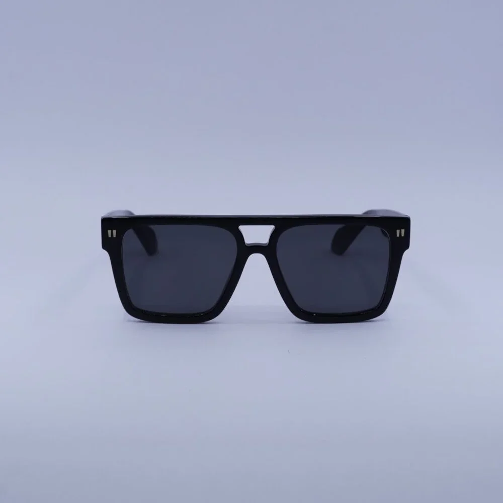 Off-White OERI133 SPRINGFIELD 1307 Sunglasses Black Square Frame, Grey Lenses